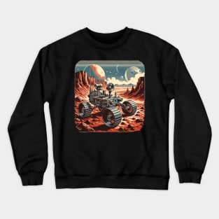 Martian  Mars Chronicles: Retro Rover Quest Crewneck Sweatshirt